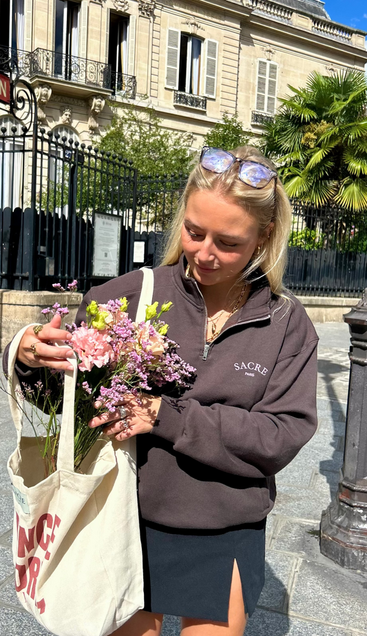 NEW! PULL À COL CAMIONNEUR - BRUN MOKA