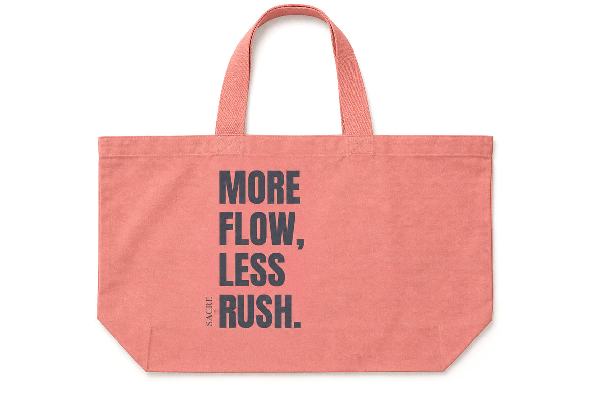 CABAS XXL - MORE FLOW, LESS RUSH. OCTOBRE ROSE EDITION.